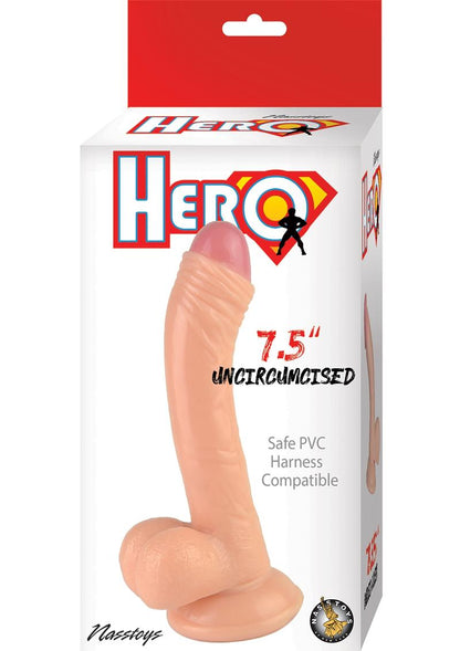 Hero Uncircumcised Dildo - Vanilla - 7.5in