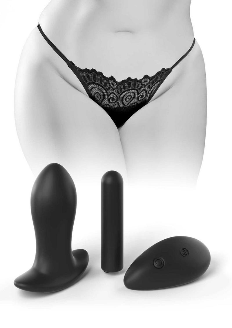 Hookup Panties Silicone Rechargeable Lace Peek-A-Boo Panty Vibe with Remote Control