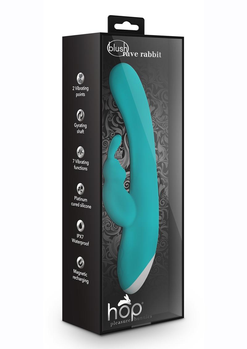 Hop Rave Rabbit Plus Rechargeable Silicone Vibrator - Green