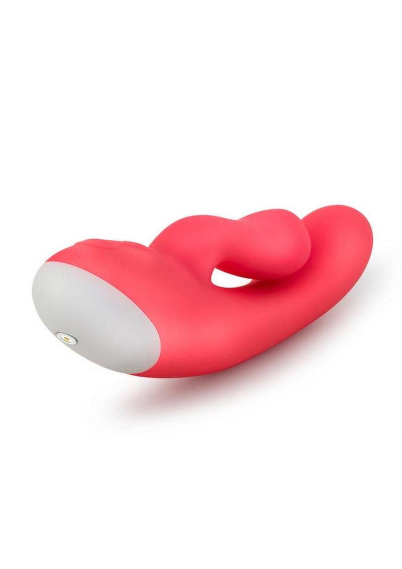 Hop Trix Rechargeable Silicone Rabbit Vibrator- Cerise