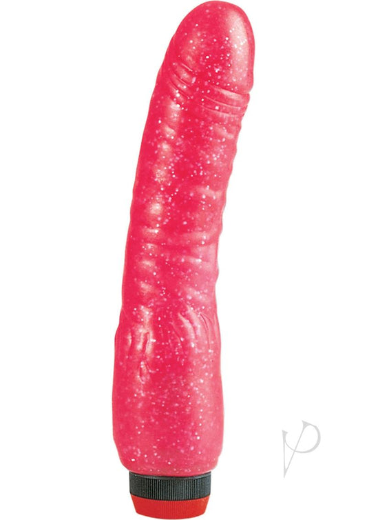 Hot Pinks Long John Vibrating Dildo - Pink - 8in