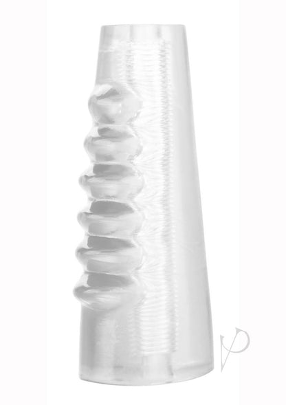 Hot Rod Xtreme Enhancer Penis Sleeve with Tiered Ridges - Clear