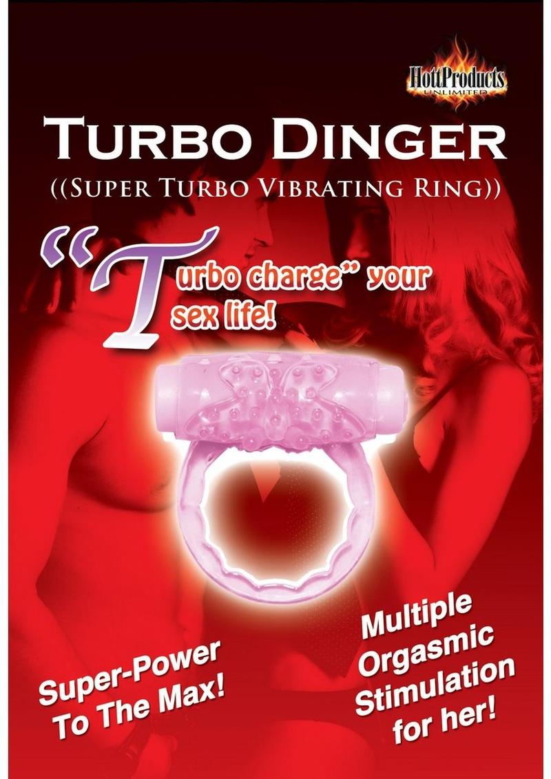 Humm Dinger Super Turbo Vibrating Cock Ring - Magenta/Pink