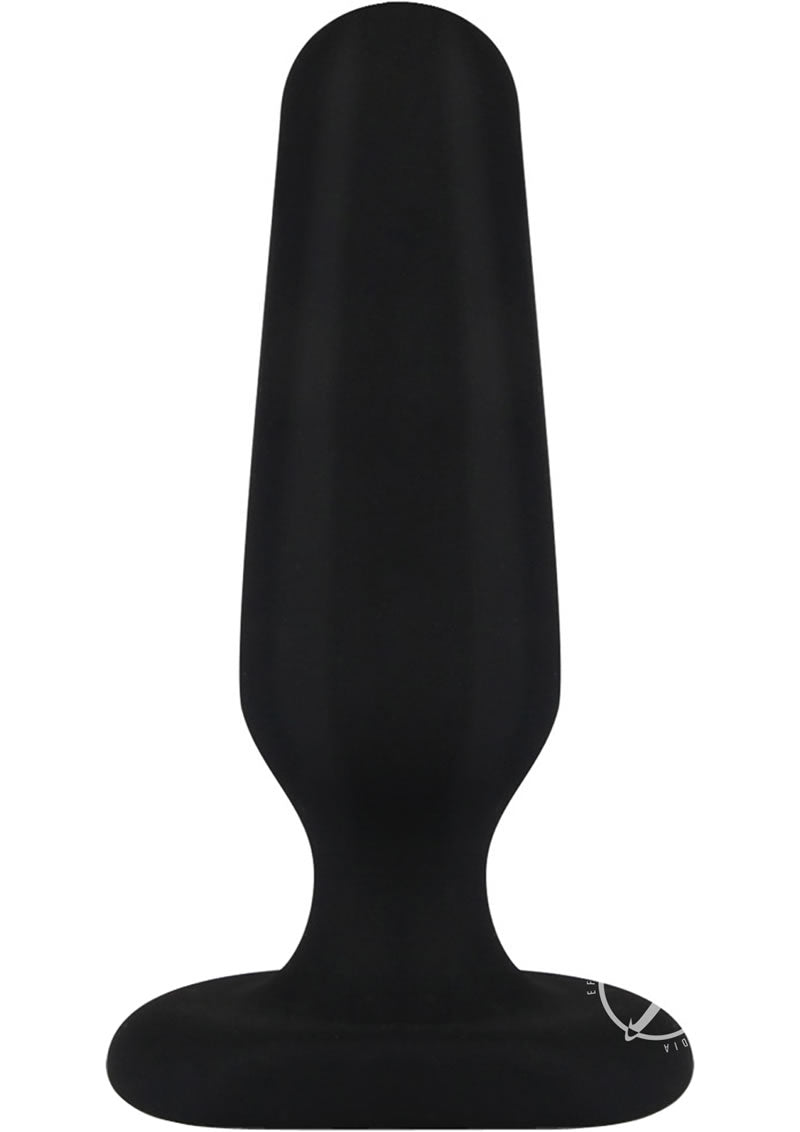 Hustler All About Anal Seamless Silicone Butt Plug - Black - 3in