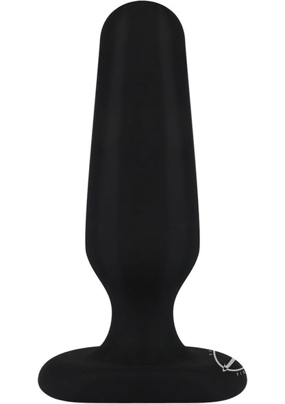 Hustler All About Anal Seamless Silicone Butt Plug - Black - 3in