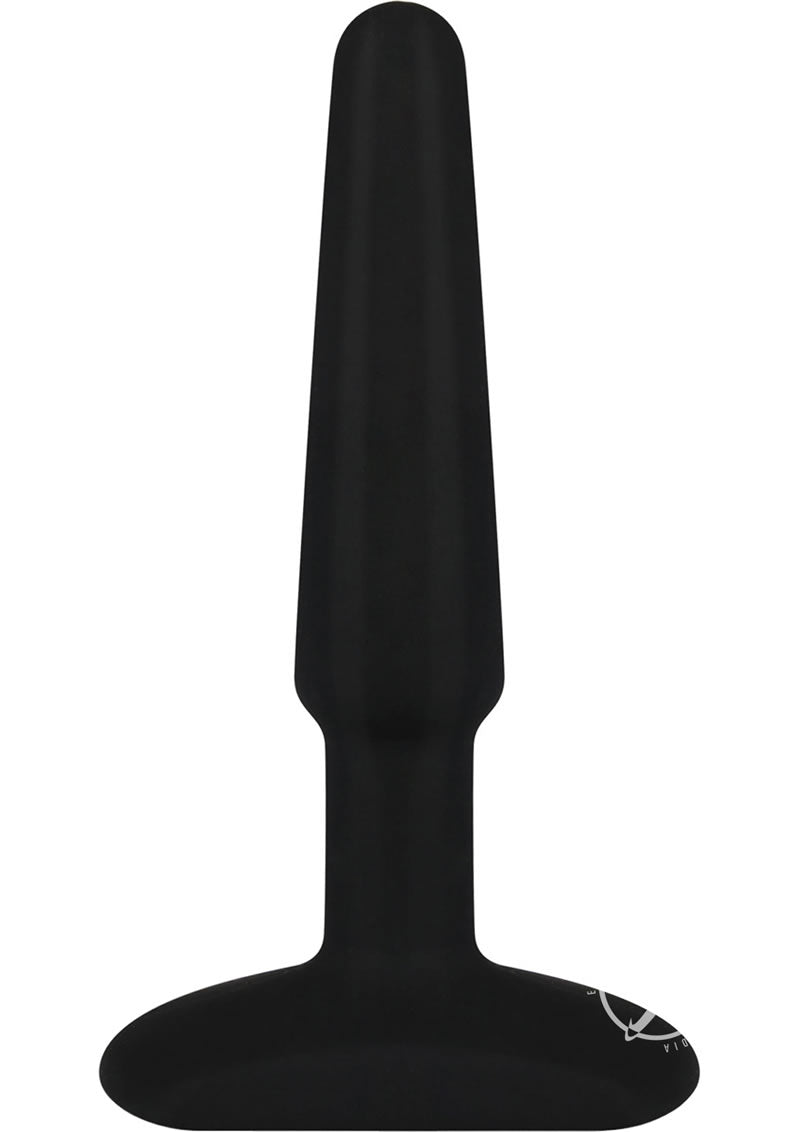 Hustler All About Anal Seamless Silicone Butt Plug - Black - 4in