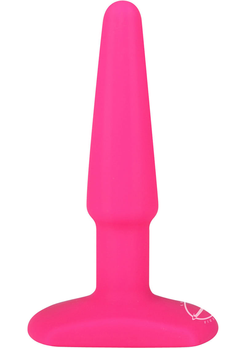 Hustler All About Anal Seamless Silicone Butt Plug - Pink - 4in