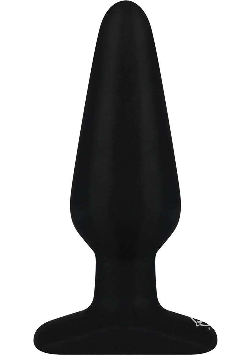 Hustler All About Anal Seamless Silicone Butt Plug - Black - 5.5in