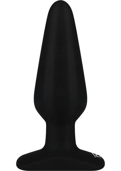 Hustler All About Anal Seamless Silicone Butt Plug - Black - 5.5in