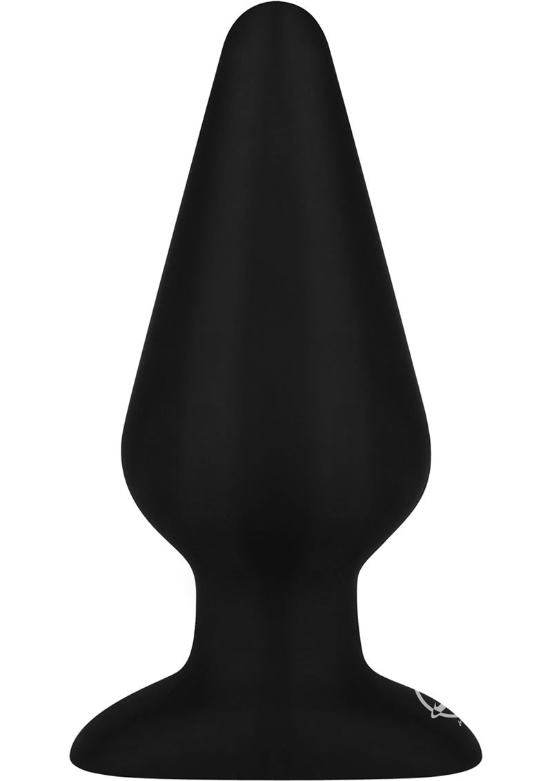 Hustler All About Anal Seamless Silicone Butt Plug - Black - 6in