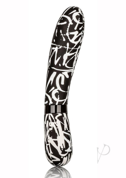 Hype Wand Rechargeable Silicone Vibrator - Black/Multicolor/White