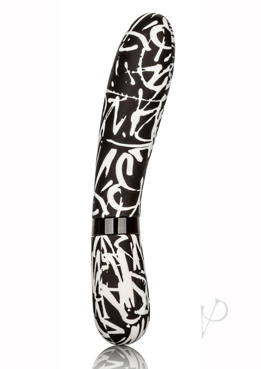 Hype Wand Rechargeable Silicone Vibrator - Black/Multicolor/White