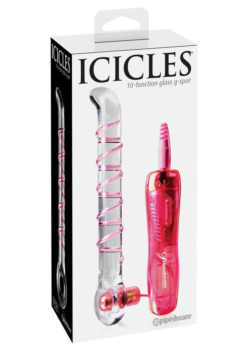 Icicles No. 4 Vibrating Glass G-Spot Wand with Remote Control