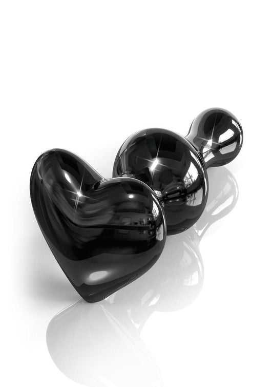 Icicles No 74 Beaded Heart Shaped Glass Anal Plug