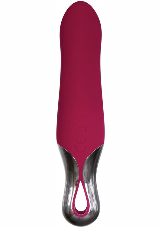 Inferno Rechargeable Silicone Mini Vibrator - Black/Red