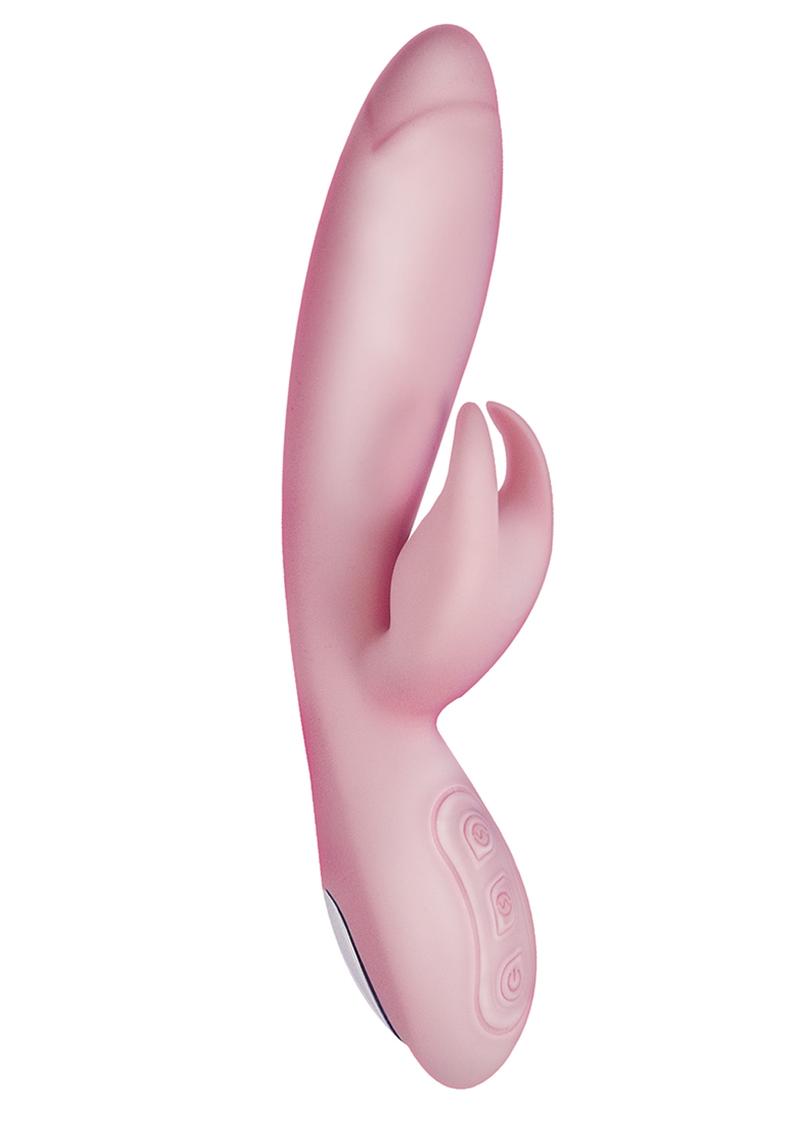 Infinitt Pleasure Massager Silicone Rechargeable Vibrator - Pink