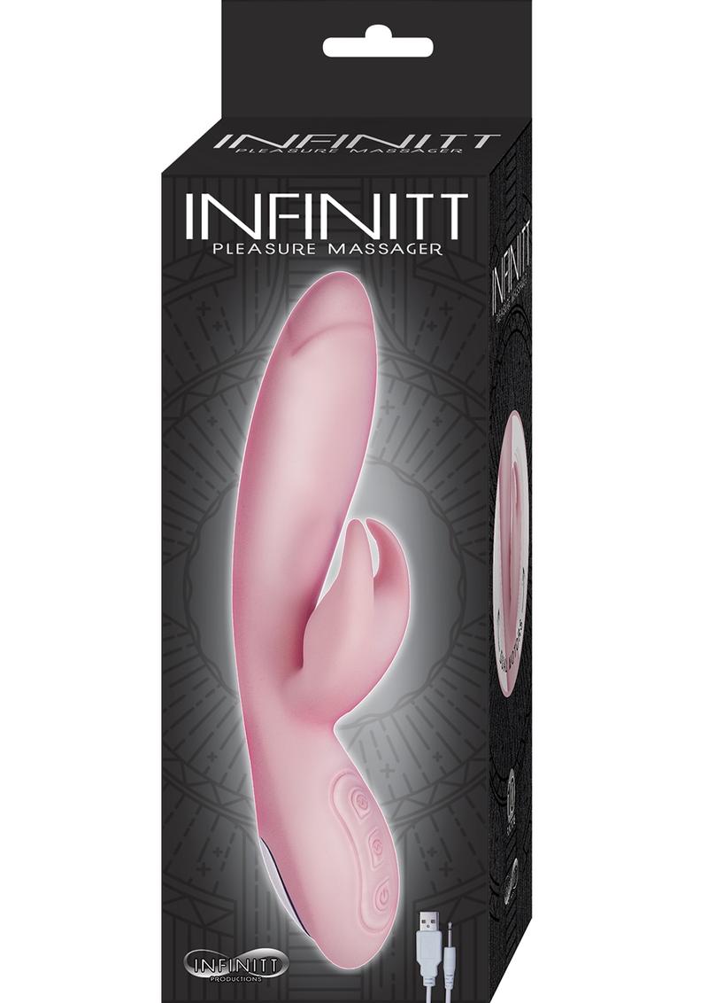 Infinitt Pleasure Massager Silicone Rechargeable Vibrator - Pink