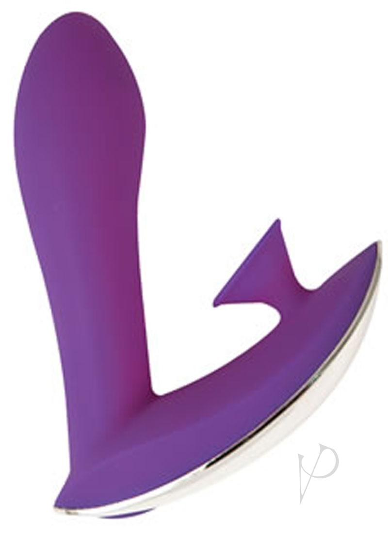 Infinitt Suction Massager Three Rechargeable Silicone Vibrator - Purple