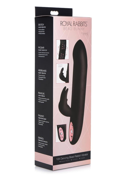 Inmi Royal Beads Vibrating Rabbit - Black