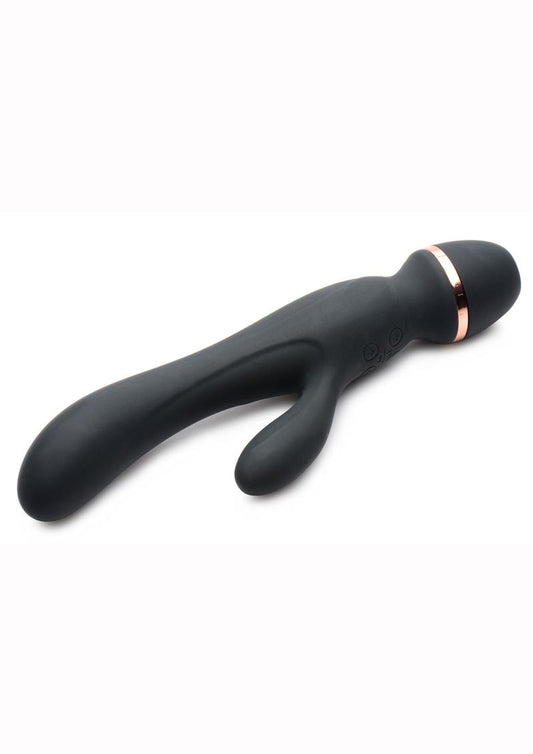 Inmi Shegasm Supreme 3 In 1 Silicone Suction Rabbit Vibrator - Black