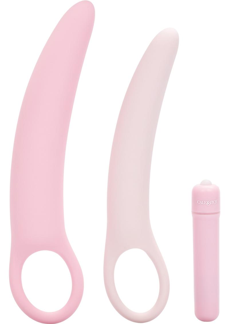 Inspire Silicone Vibrating Dilator Kit Waterproof - Pink - 3 Piece Set