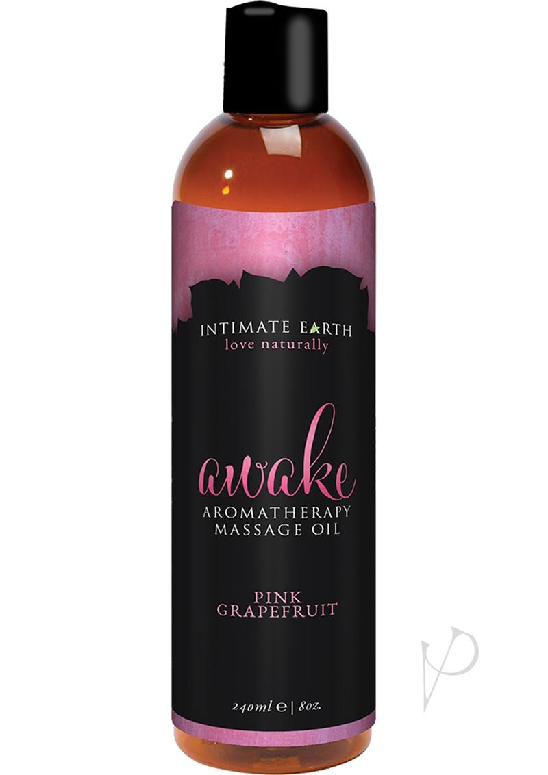 Intimate Earth Awake Aromatherapy Massage Oil Pink Grapefruit - 8oz