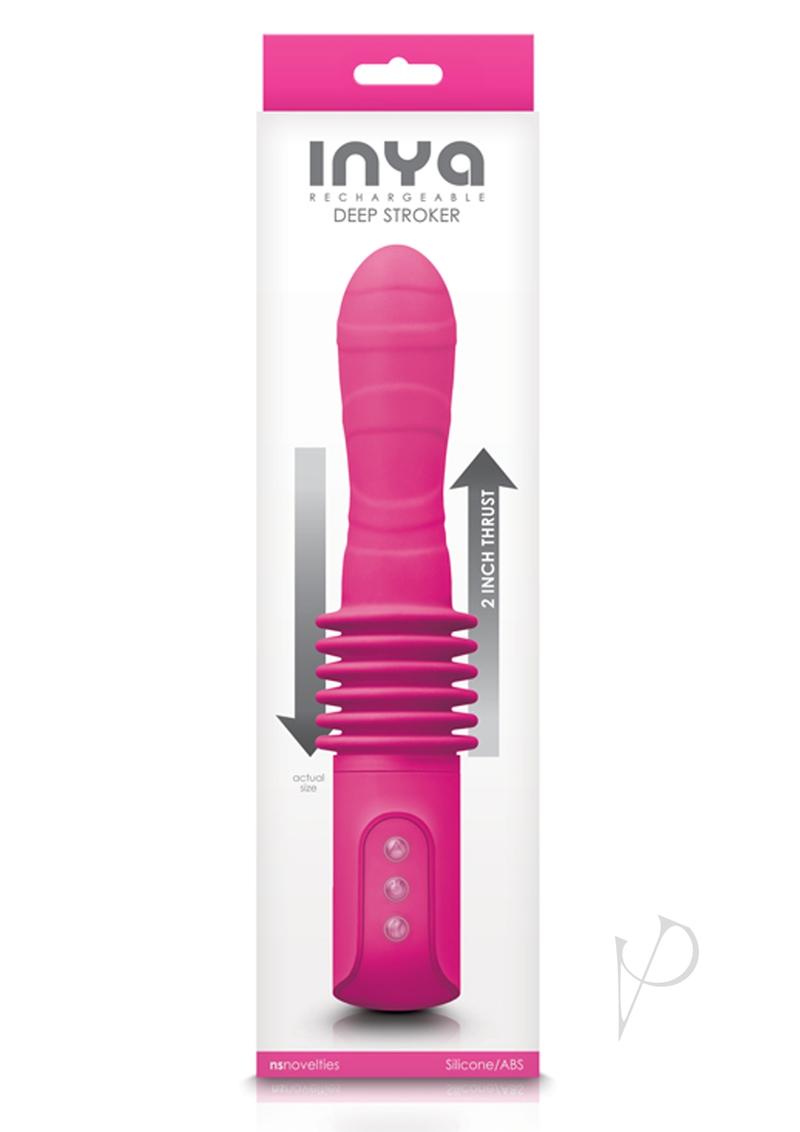 Inya Deep Stroker Silicone Rechargeable Vibrator - Pink