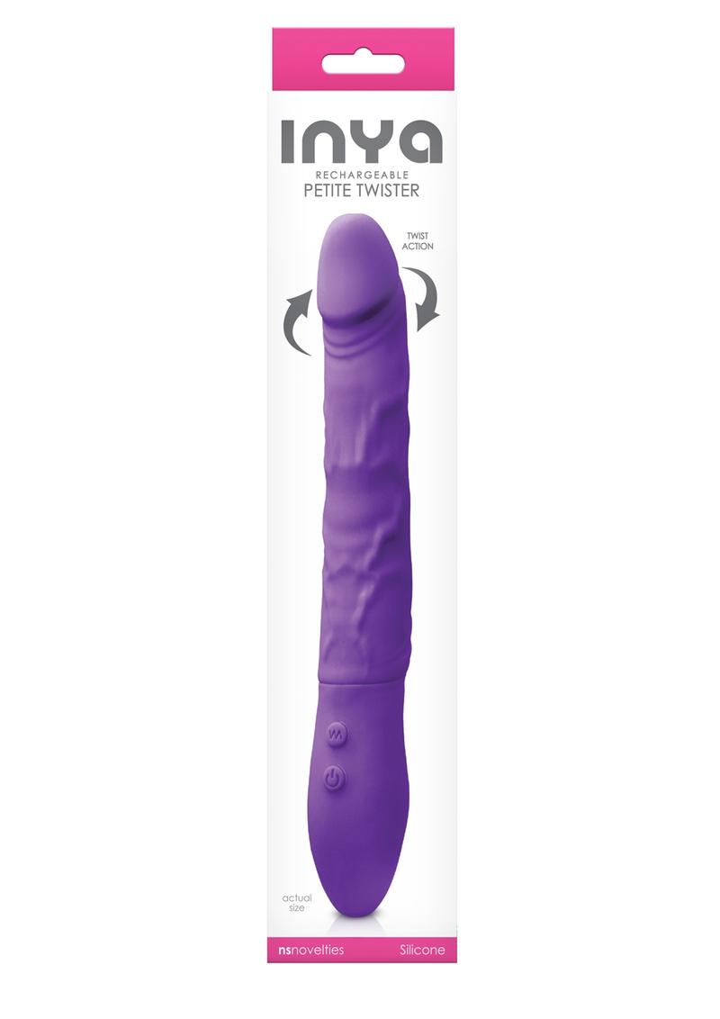 Inya Petite Twister Silicone Rechargeable Vibrator - Purple