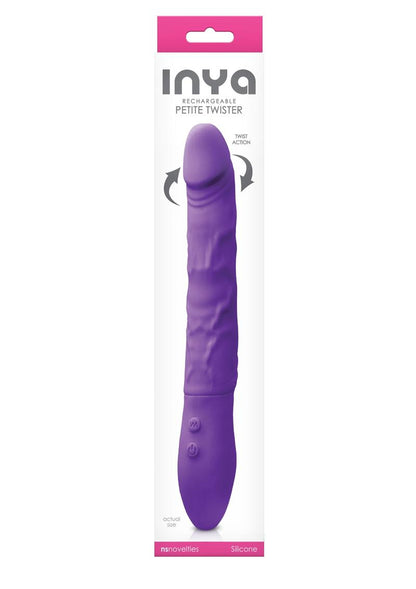 Inya Petite Twister Silicone Rechargeable Vibrator - Purple