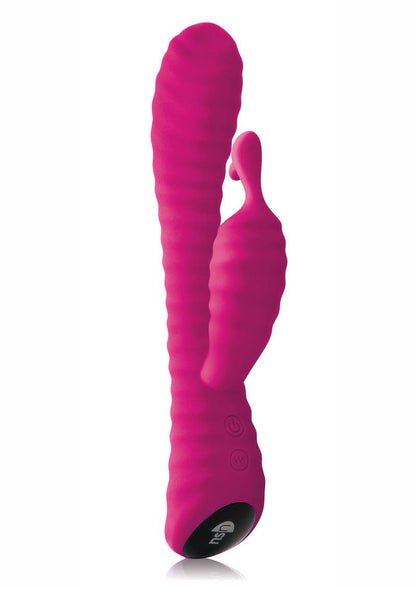 Inya Ripple Rabbit Silicone Rechargeable Vibrator - Pink