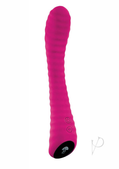 Inya Ripple Vibe Silicone Vibrator - Pink - 8.5in