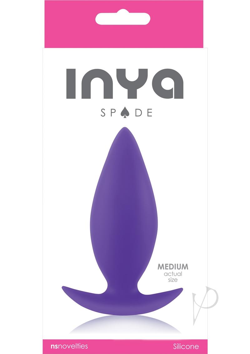 Inya Spade Silicone Butt Plug - Purple - Medium