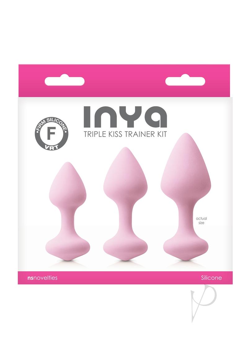 Inya Triple Kiss Trainer Kit Silicone Butt Plugs - Pink