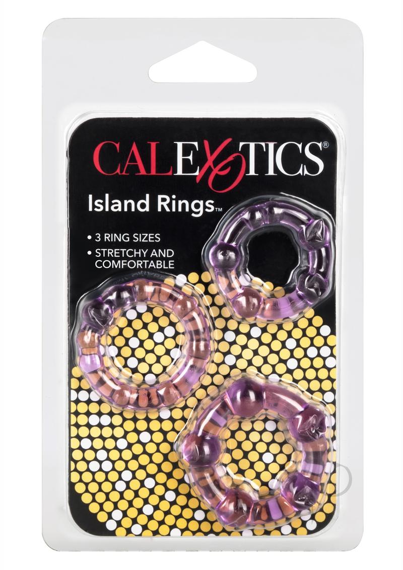 Island Rings Cock Rings - Purple - 3 Piece Set