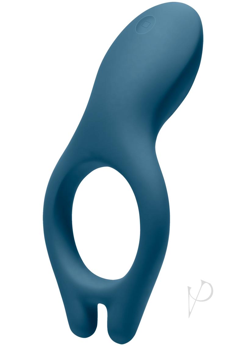 iVibe Select iRing Rechargeable Silicone Vibrating Cock Ring - Marine - Blue