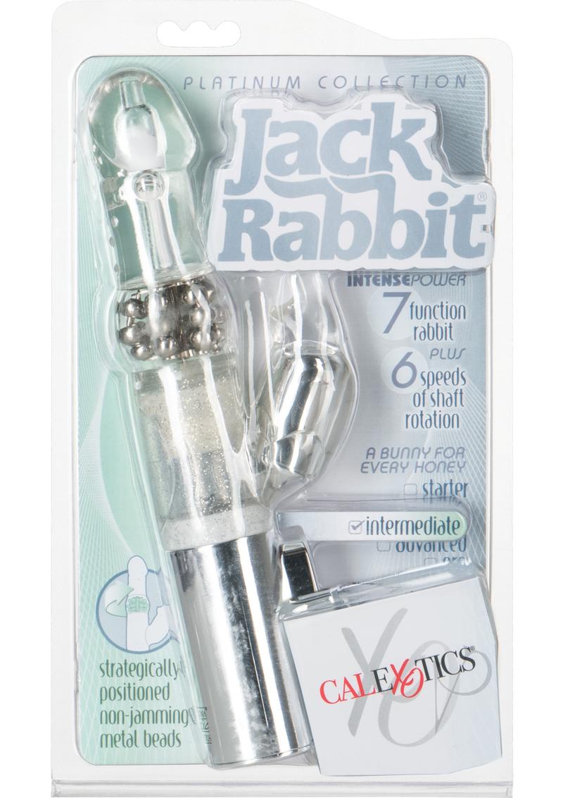 Jack Rabbit Platinum Collection Rabbit Vibrator - Clear/Silver