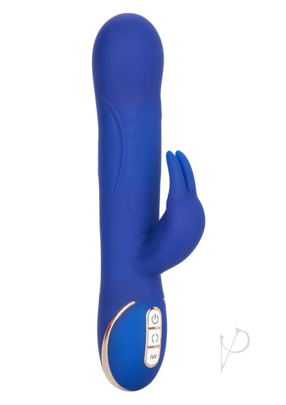 Jack Rabbit Signature Silicone Rotating Beaded Rabbit Vibrator Multi Function USB Rechargeable Waterproof - Blue