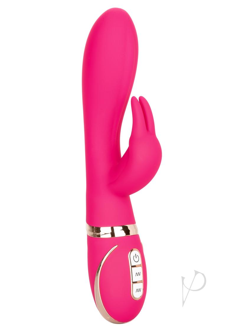 Jack Rabbit Signature Silicone Ultra Soft Rabbit Vibrator Multi Function USB Rechargeable Waterproof - Pink