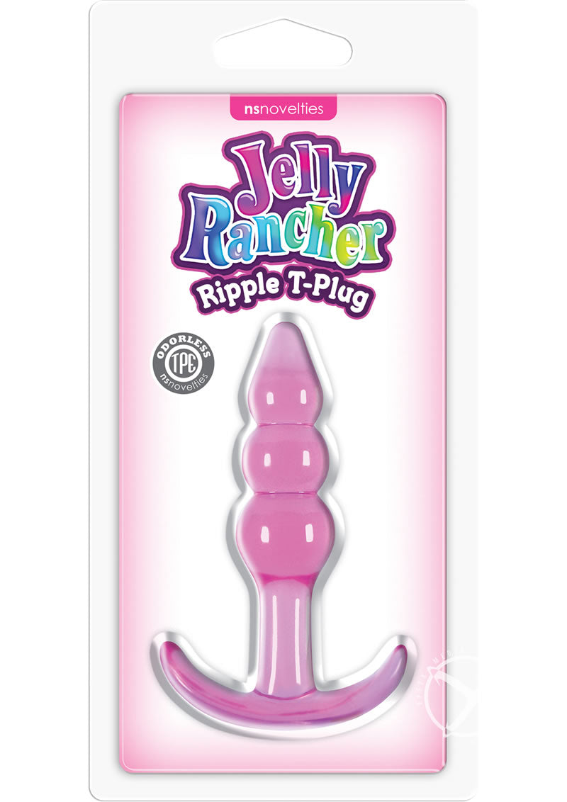 Jelly Rancher Ripple T Plug Butt Plug - Pink