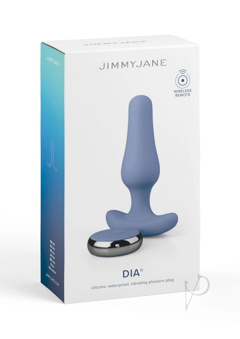 Jimmyjane Dia Rechargeable Silicone Anal Plug - Blue