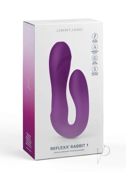 Jimmyjane Reflexx Rabbit 1 Rechargeable Silicone Vibrator - Purple