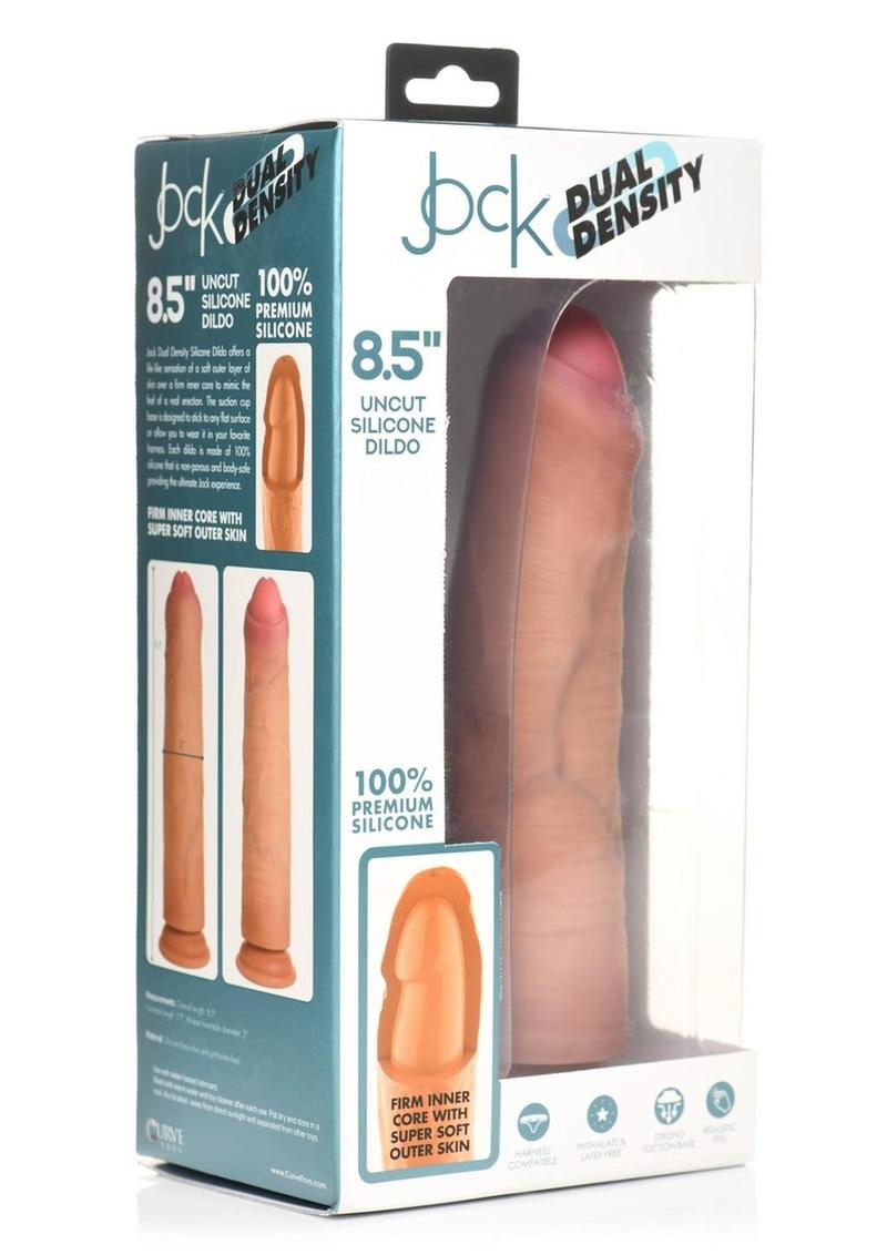 Jock Dual Density Uncut Dildo - Caramel - 8.5in