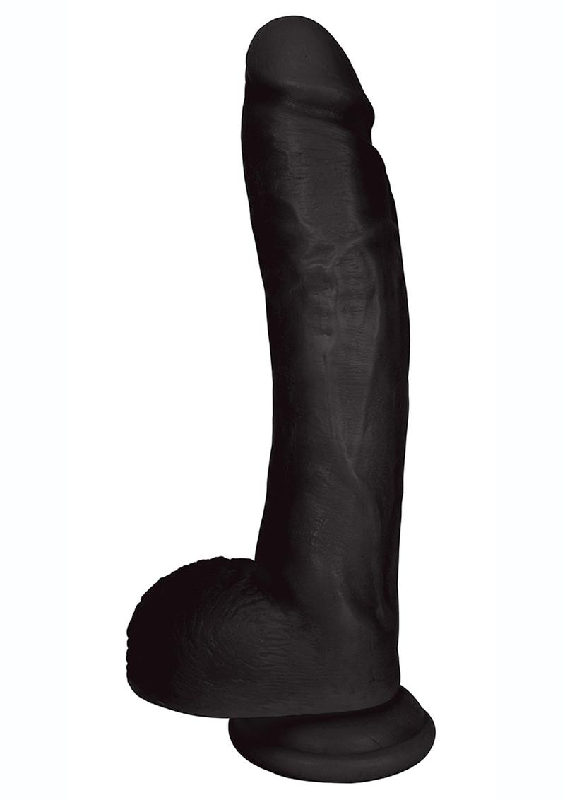 Jock Realistic Dildo with Balls - Black - 10in