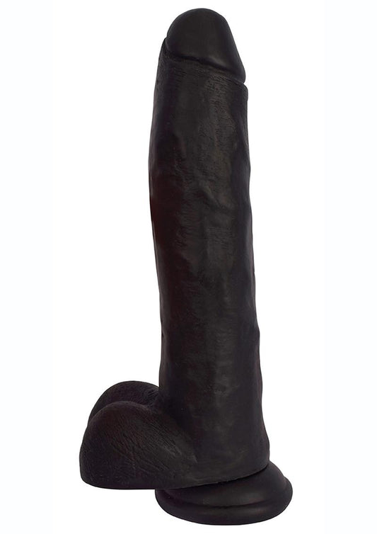 Jock Realistic Dong with Balls - Black - 11in