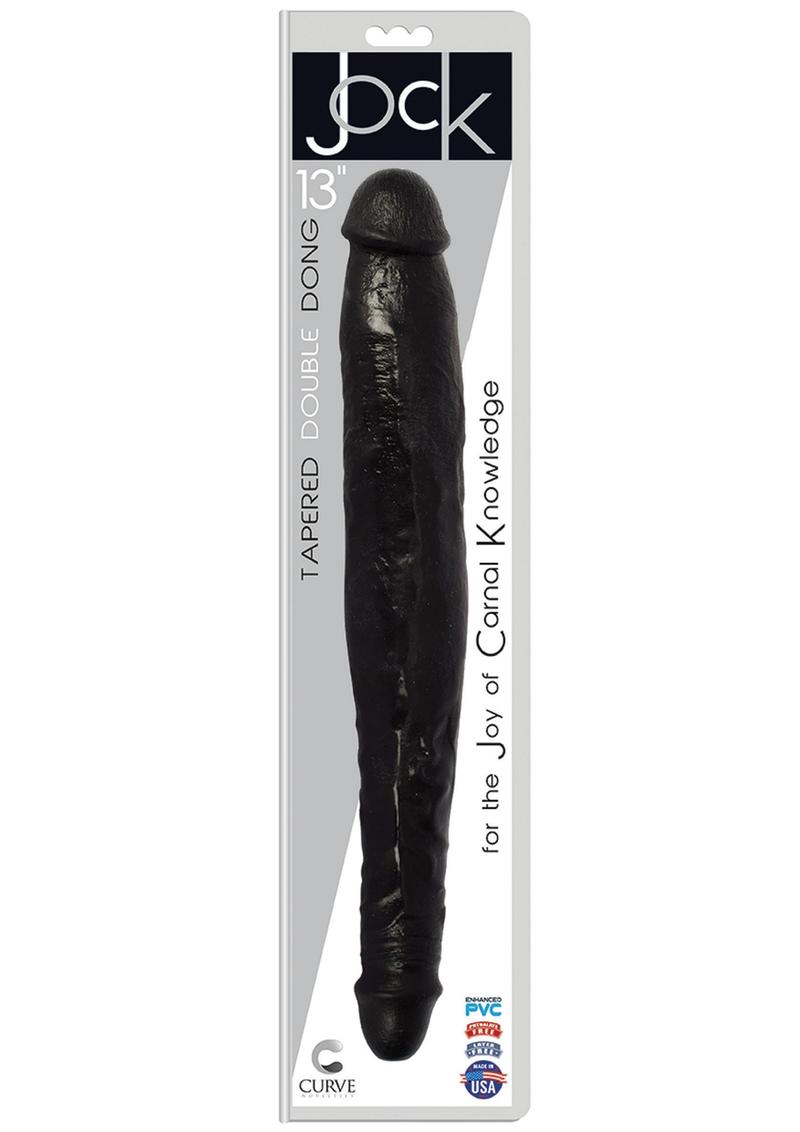 Jock Tapered Double Dildo - Black - 13in