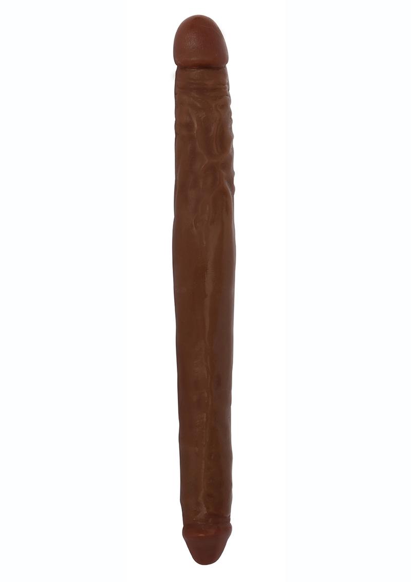 Jock Tapered Double Dildo - Chocolate - 16in