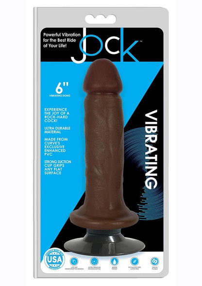 Jock Vibrating Dildo - Chocolate - 6in