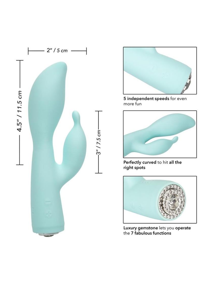 Jopen Pave Victoria Rechargeable Silicone Rabbit Massager with Crystals