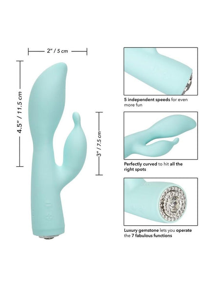 Jopen Pave Victoria Rechargeable Silicone Rabbit Massager with Crystals