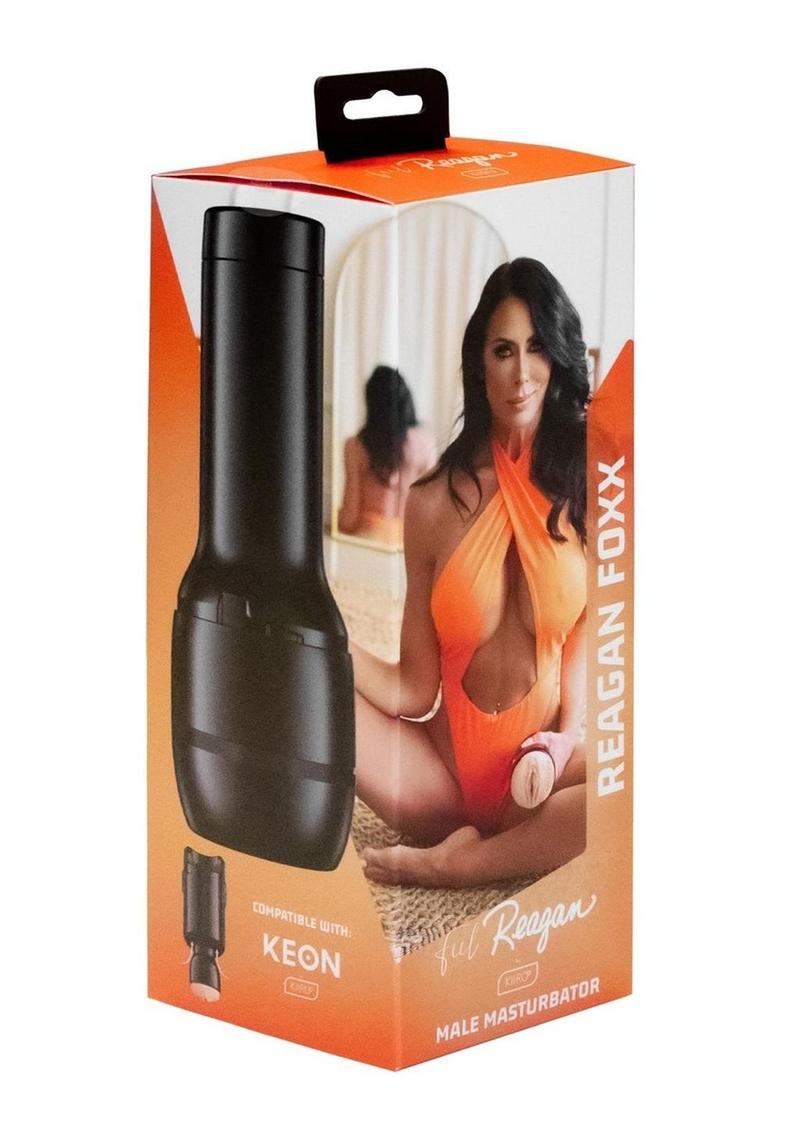 Kiiroo Feel Reagan Fox Stroker Interactive Masturbator - Pussy - Black/Vanilla